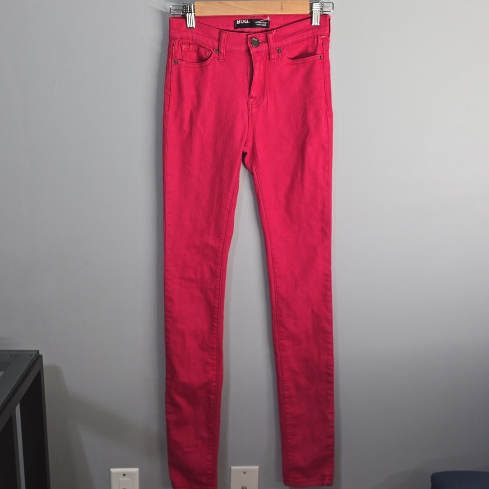 BDG Jeans Women's 00 Size 24 Red High-Rise Cigarette Jeans